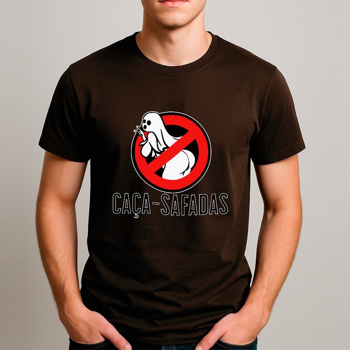 Imagem principal Camiseta Ousy Básica Caça Safadas Meme Carnaval Solteiro Unissex preto ousy preto