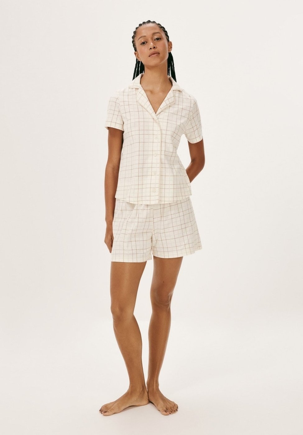 Pijama Curto Feminino Americano Estampado Hering