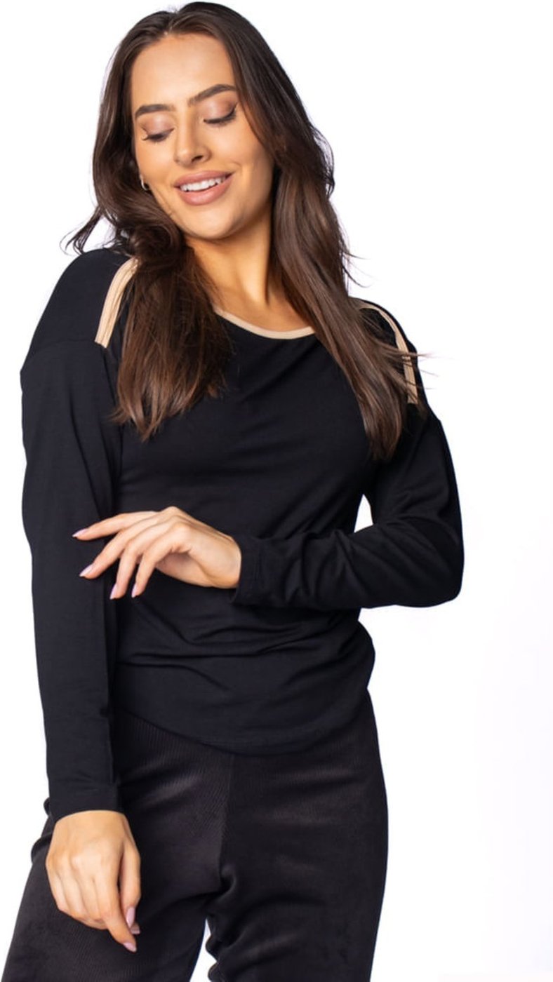 Blusa Feminina Giraffe Manga Longa Decote Canoa