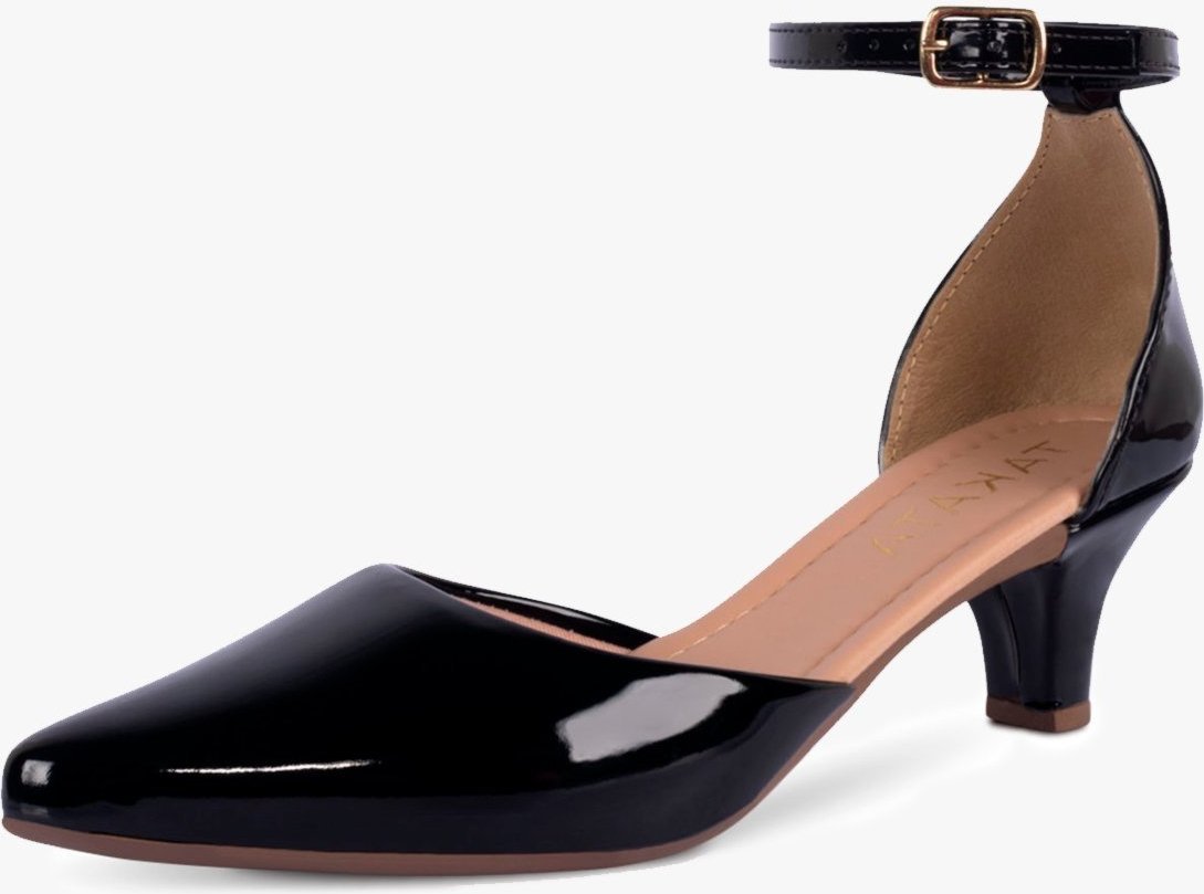 Imagem principal Scarpin Feminino Takata Salto Baixo Fino Salomé Verniz TAKATA BY RAFAEL TAKATA preto TAKATA BY RAFAEL TAKATA preto