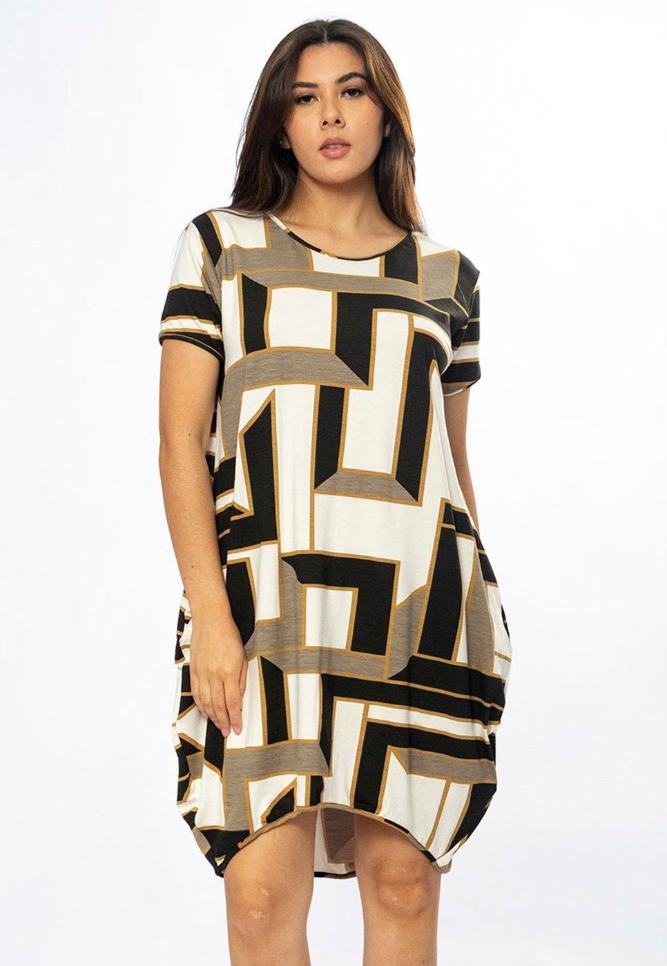 Vestido Curto Cabanafree Malha Amplo Always Estampa Igaci