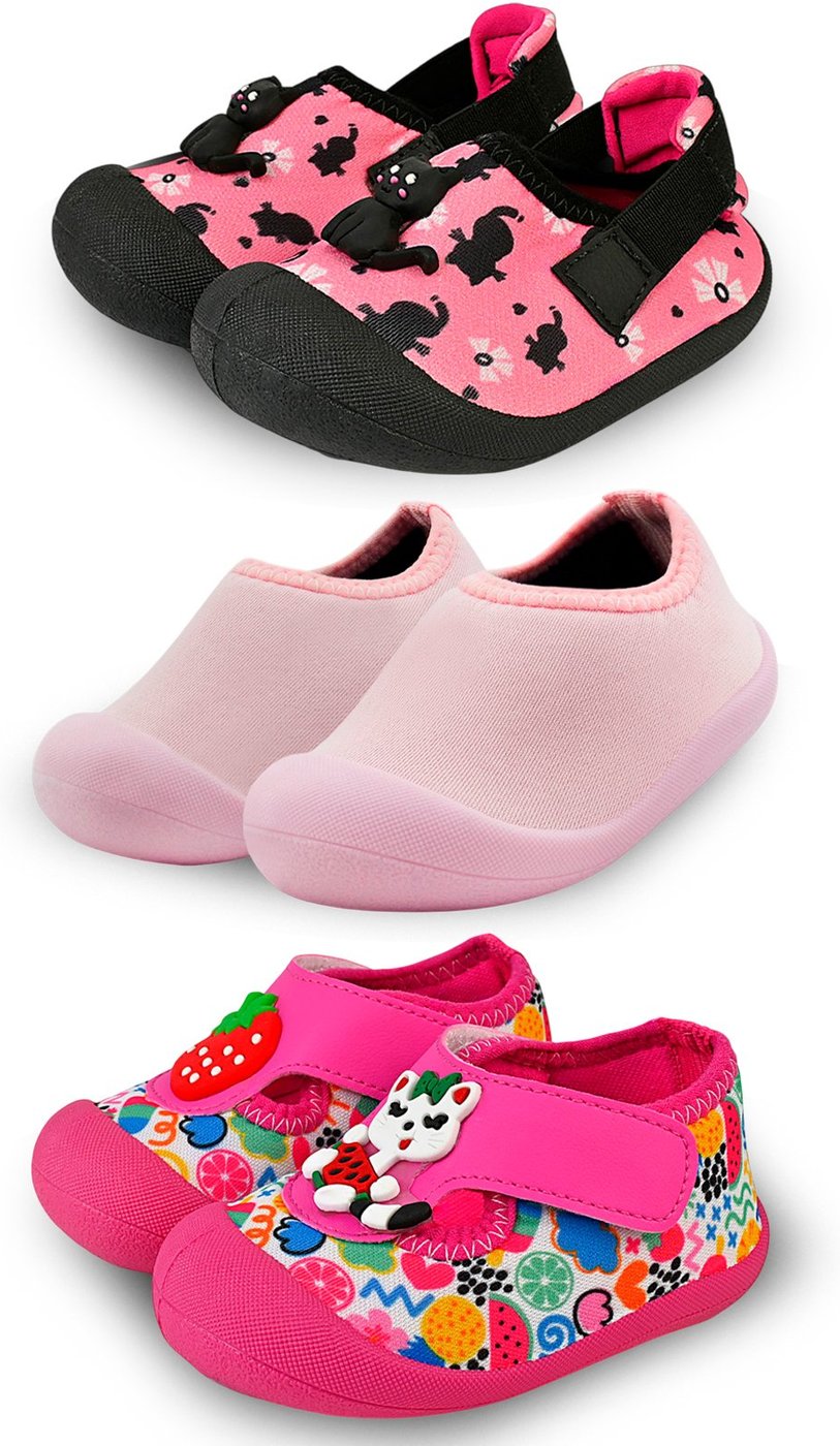 Imagem principal Infantil - Kit 3 Pares Sapatinho Menina Rosa pink/rosa rosa pink/rosa rosa