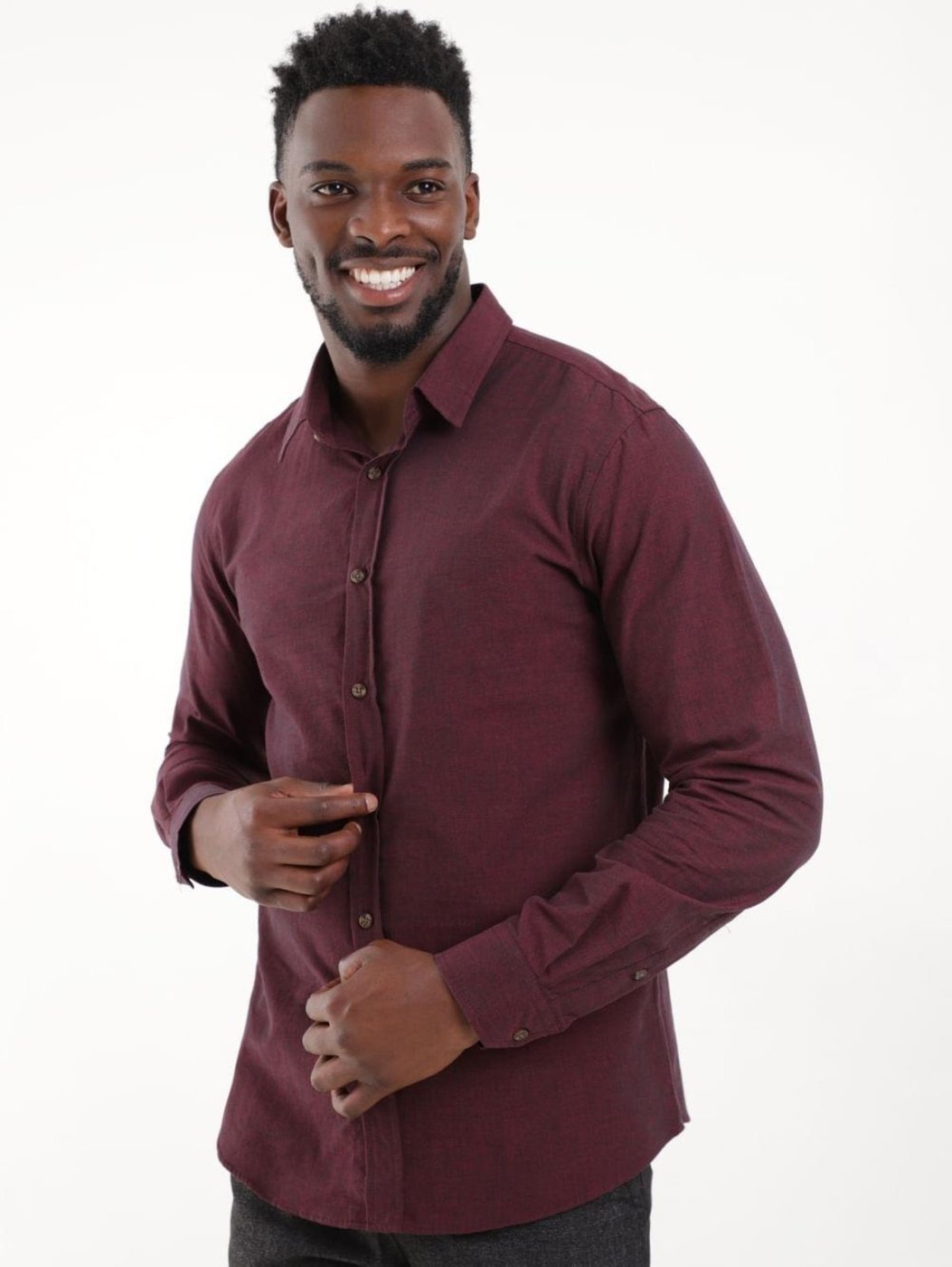 Camisa Manga Longa Elétron Masculina Bordô