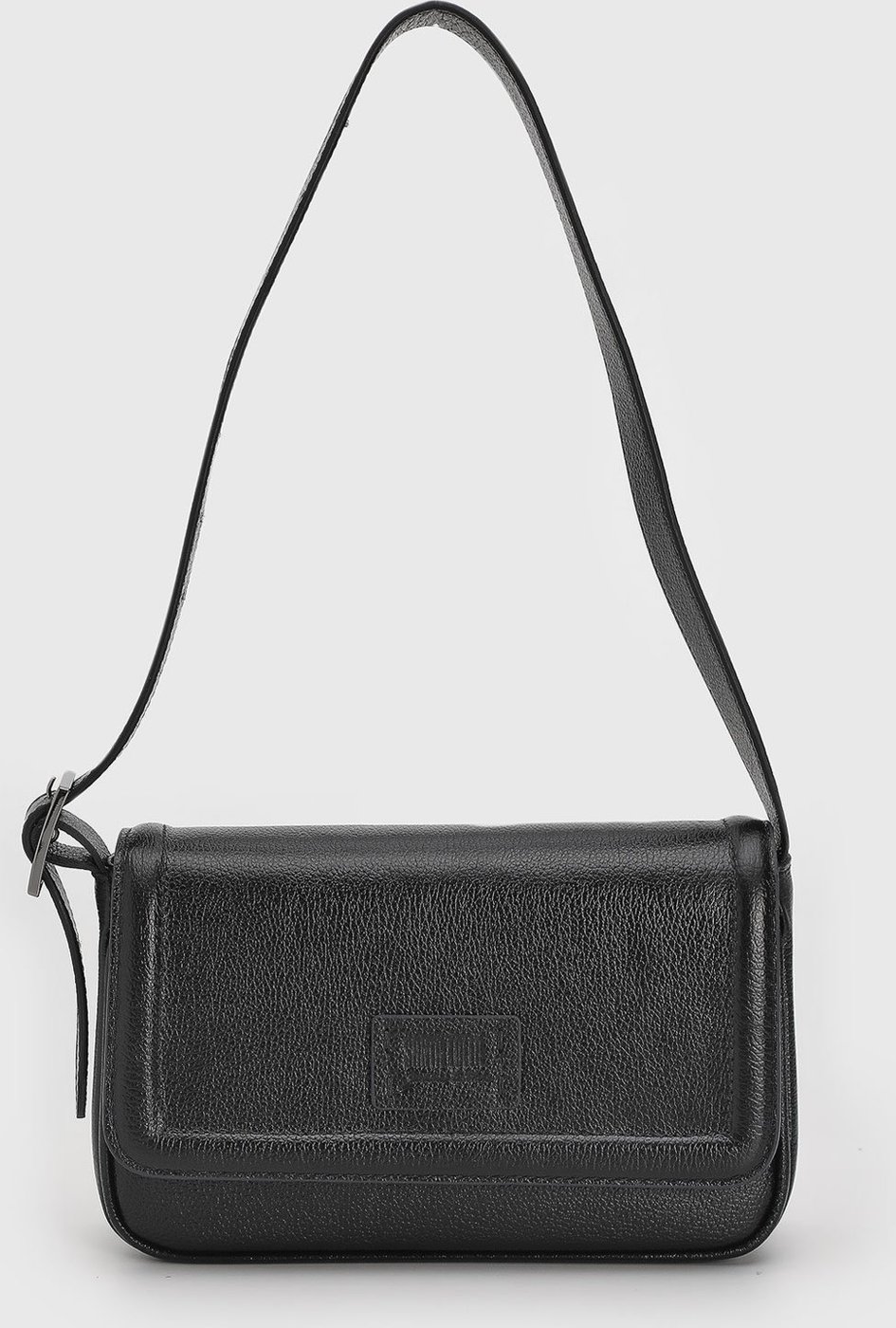 Bolsa Tiracolo Santa Lolla em Couro Alça Ajusável Preta