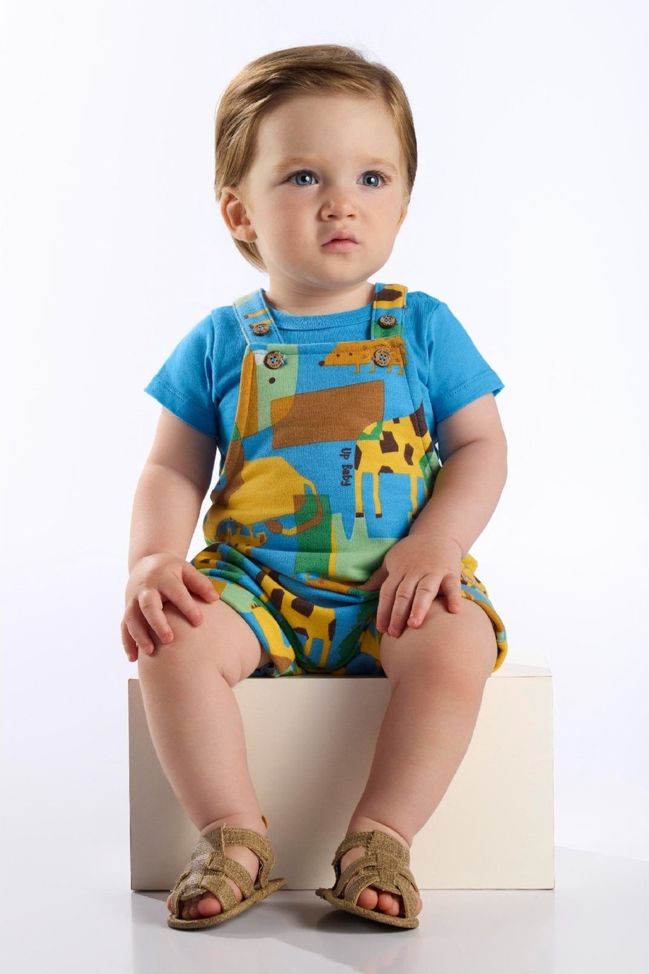 Imagem principal Infantil - Conjunto Jardineira e Body Up Baby marrom Up Baby marrom