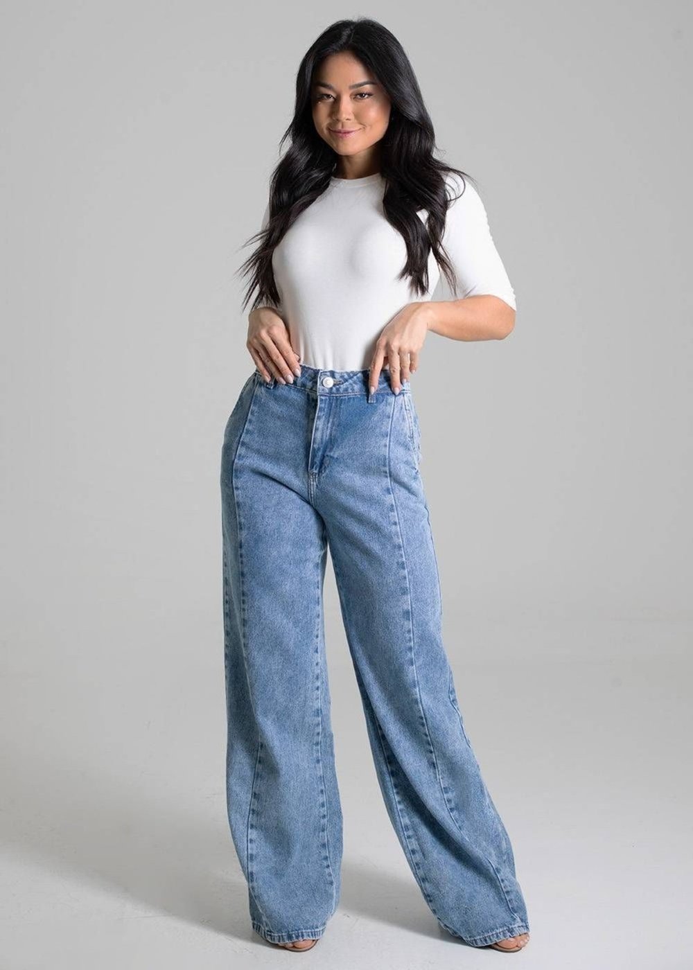 Calça Jeans Sawary Wide Leg - 280094