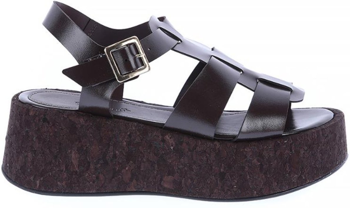 Noemia - Sandália Gladiadora Plataforma com Fivela