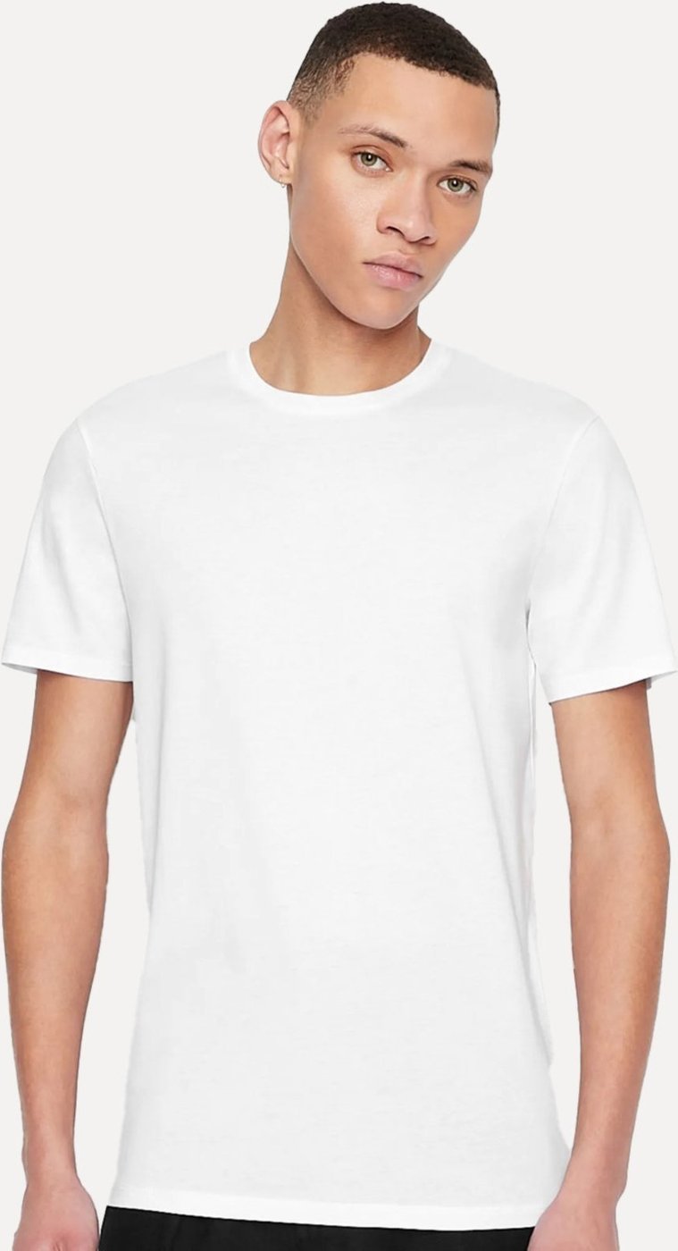 Camiseta Armani Exchange Masculina Slim Fit em Cotton Pima Branca