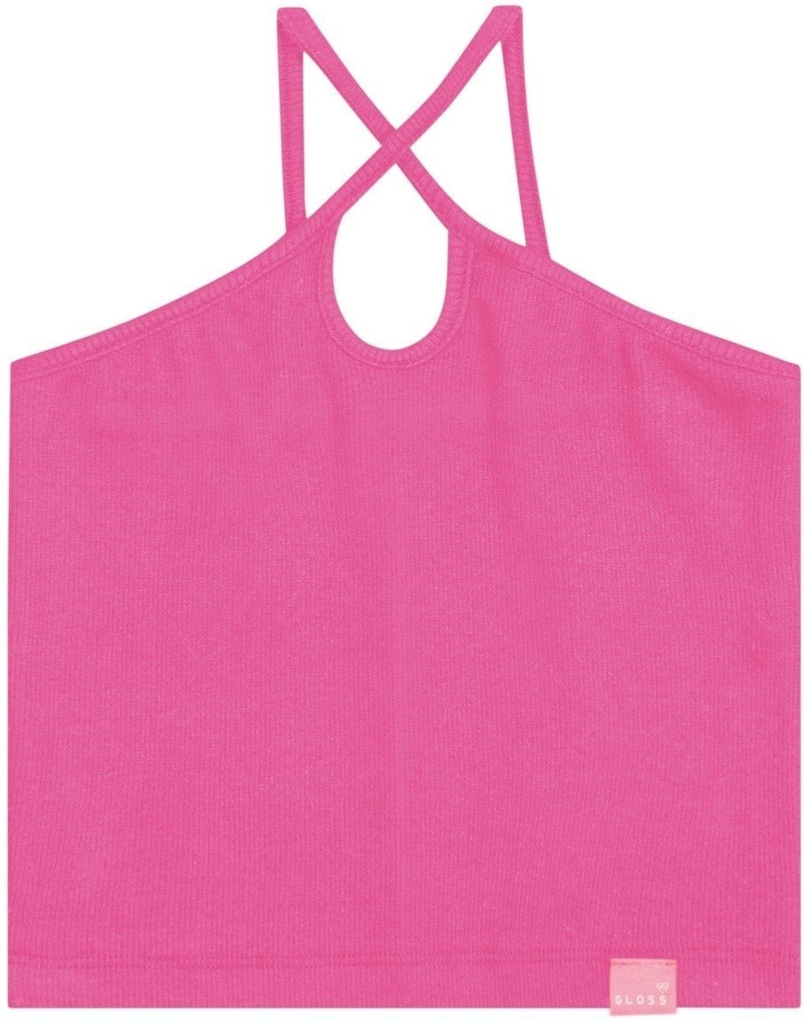 Imagem principal Infantil - Top Básico com Alças em Ribana Juvenil Gloss rosa Gloss rosa