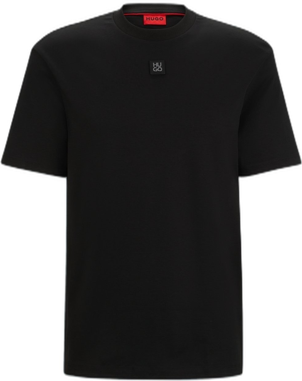 Camiseta Em Algodão De Corte Regular Com Logo Empilhado