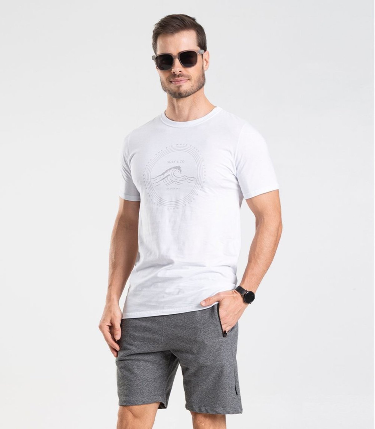 Imagem principal Bermuda Moletom Masculina Diametro cinza Diametro cinza