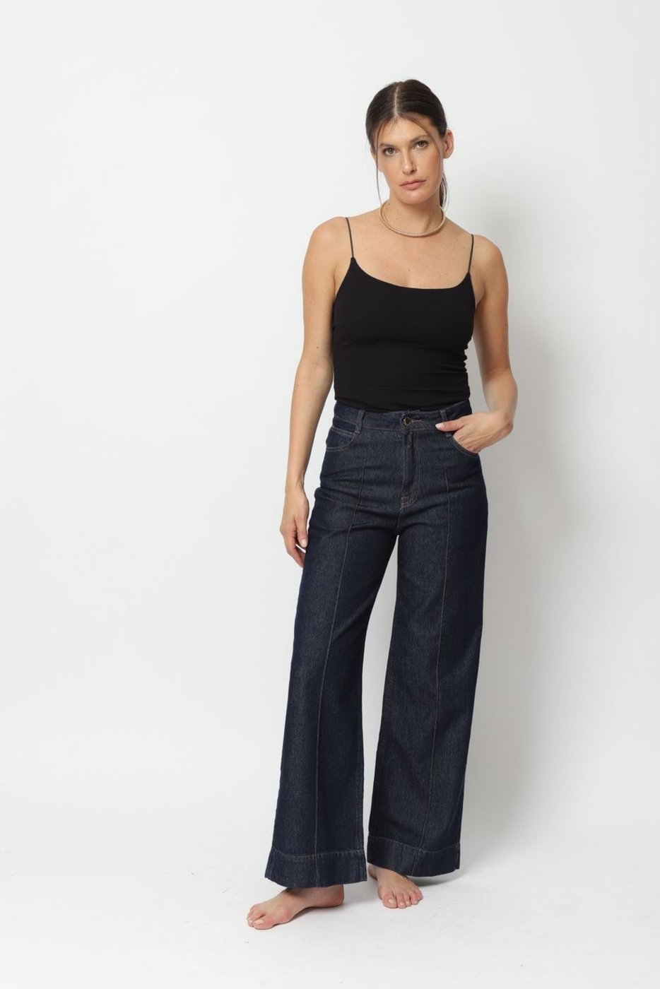Calça Jeans Wide Leg 44