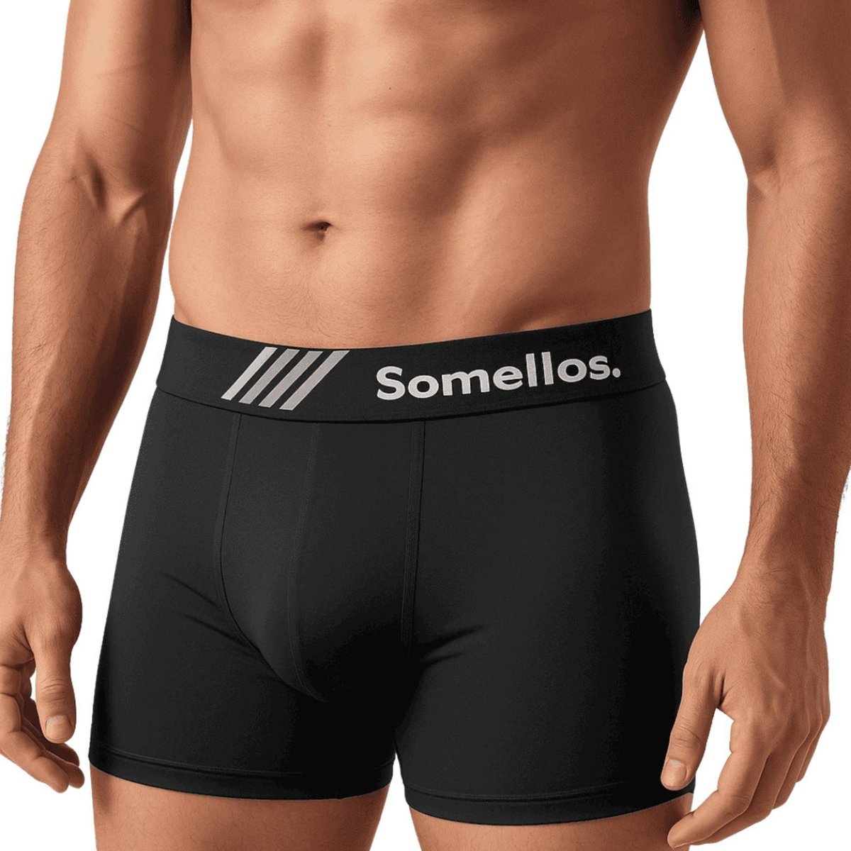 Imagem principal Cueca Boxer Somellos Masculina Microfibra Premium Anatómica Confortável Azul, Branca e Preta Di Nuevo branco azul Di Nuevo branco azul