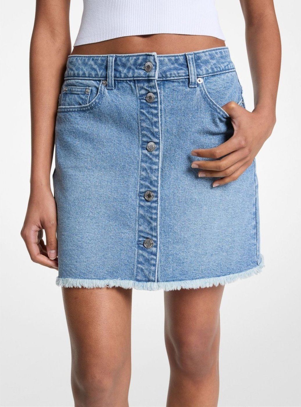 Saia Frayed Curta De Algodão Jt570iqeb1906