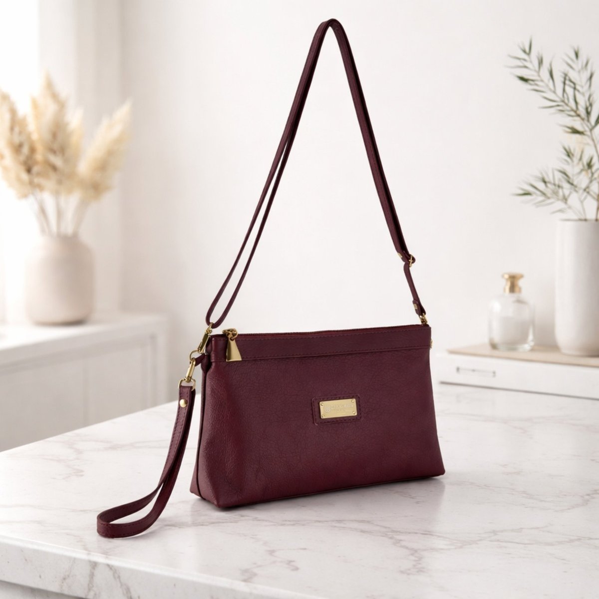 Imagem principal Bolsa Clutch Transversal TopGrife Couro marrom TopGrife marrom