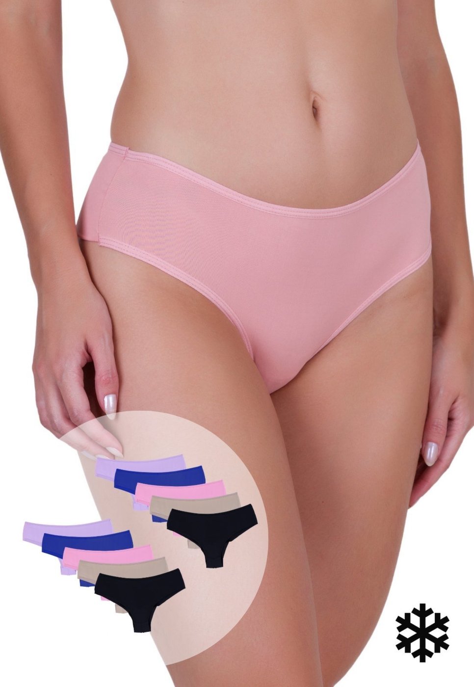 Imagem principal Kit 10 Calcinhas Femininas Microfibra Ternura Fio Duplo Maior Cobertura Concept Lingerie multicolorido Concept Lingerie multicolorido