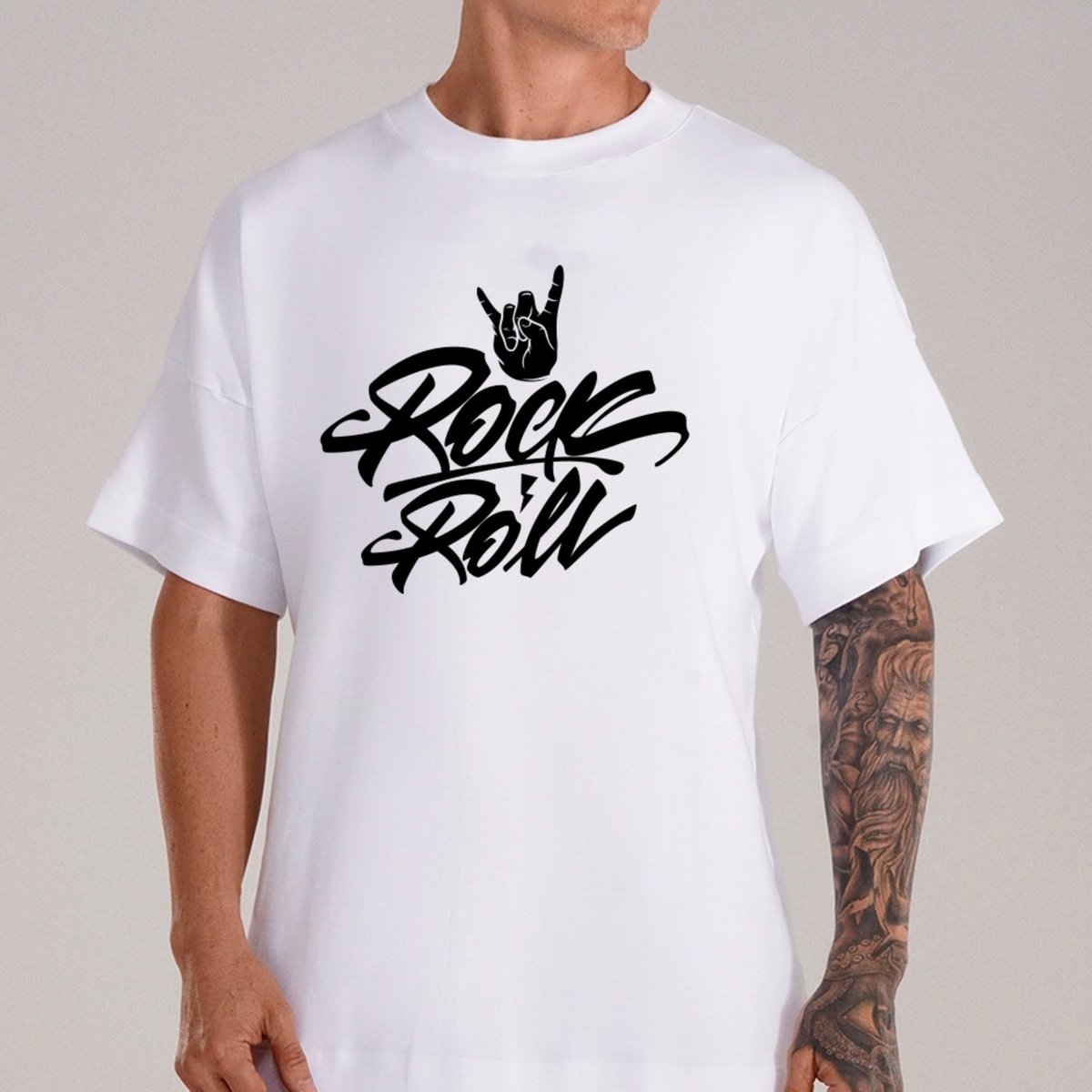 Imagem principal Camiseta Ousy Streetwear Rock Roll Lifestyle Oversized Unissex branco ousy branco