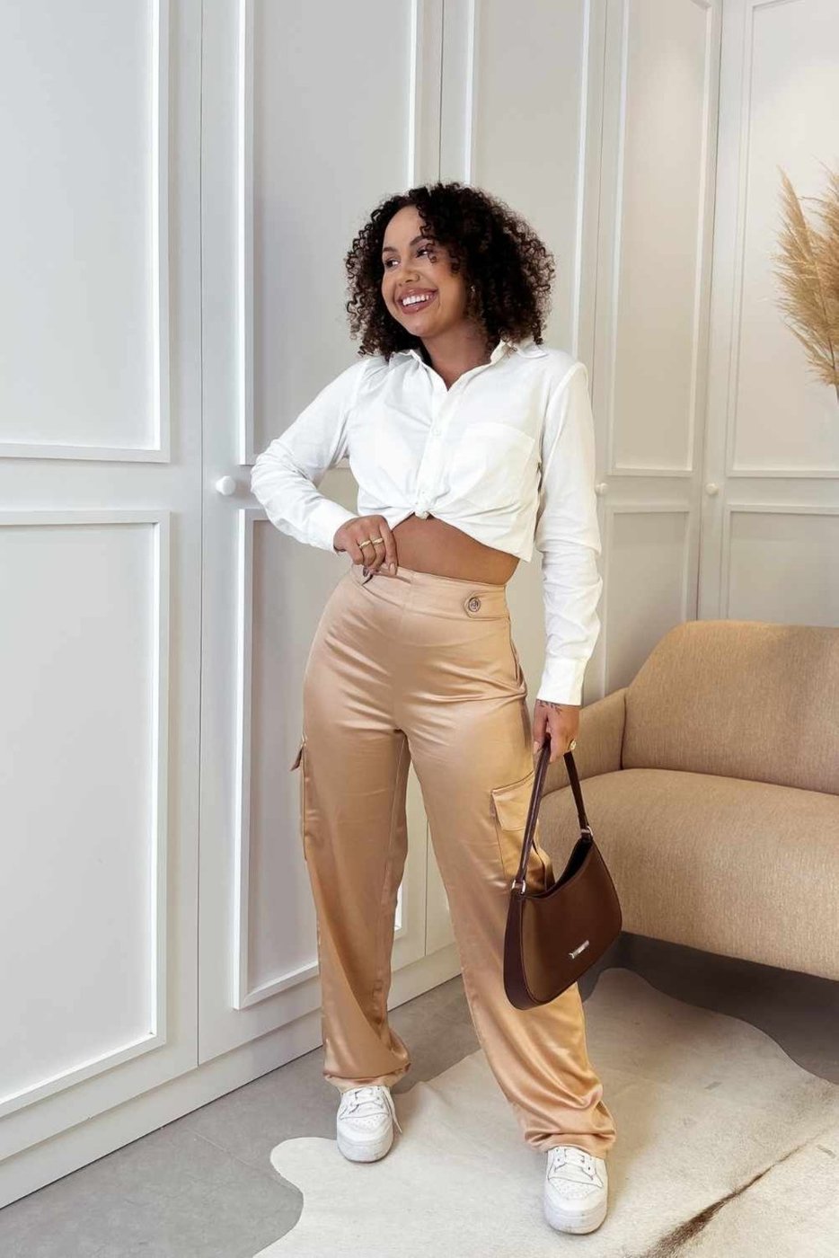 Imagem principal Calça Vanibele Cargo laranja Vanibele laranja