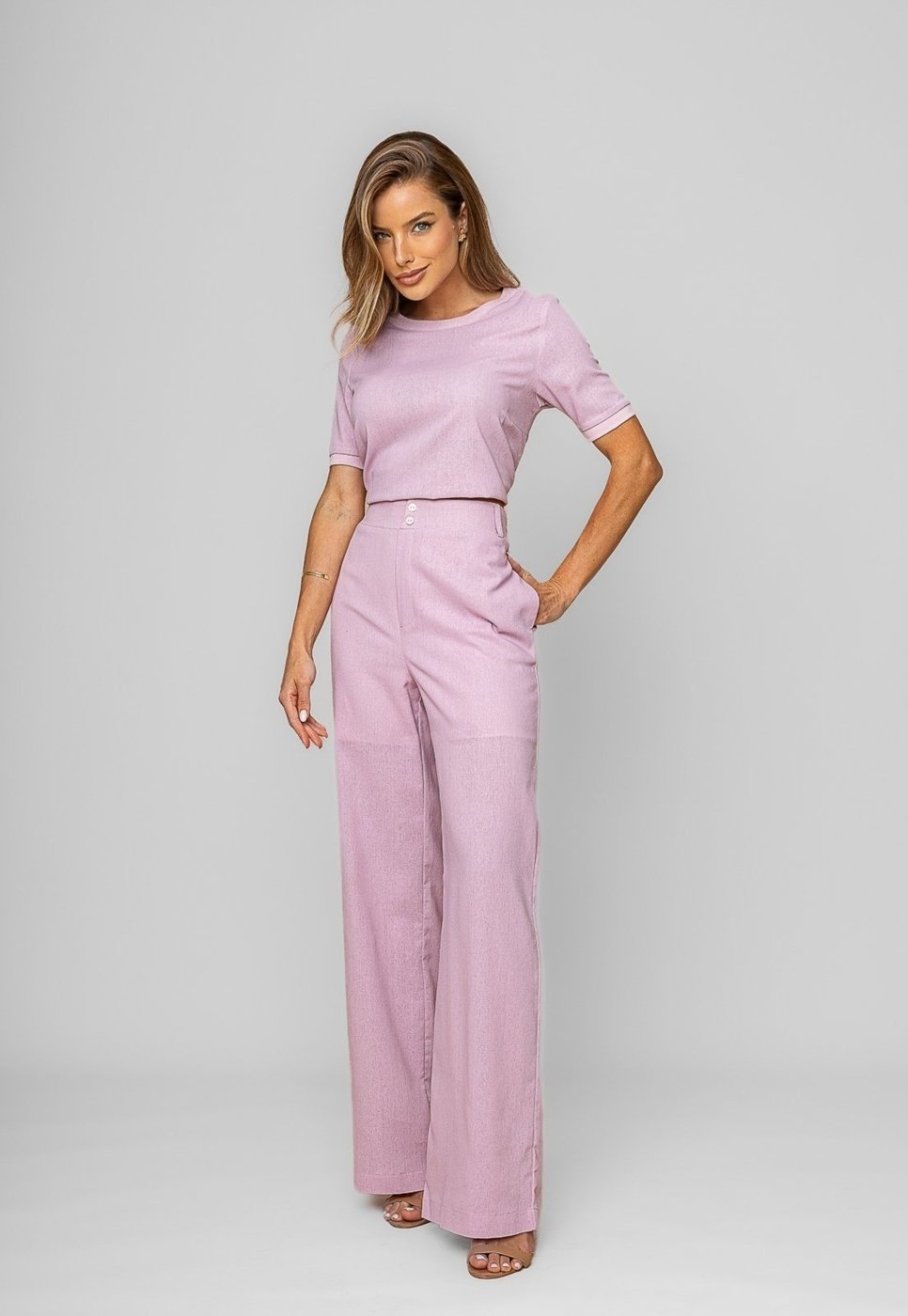 Blusa Alfaiataria Gola Ribana Manga Curta Salvatore