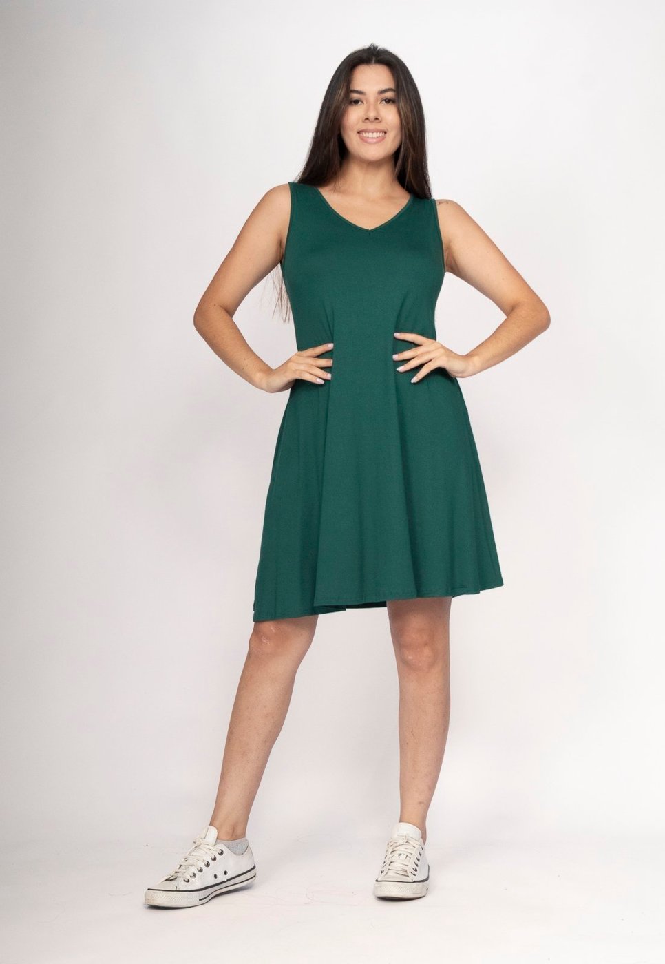 Vestido CabanaFree Amana Curto Regata Malha