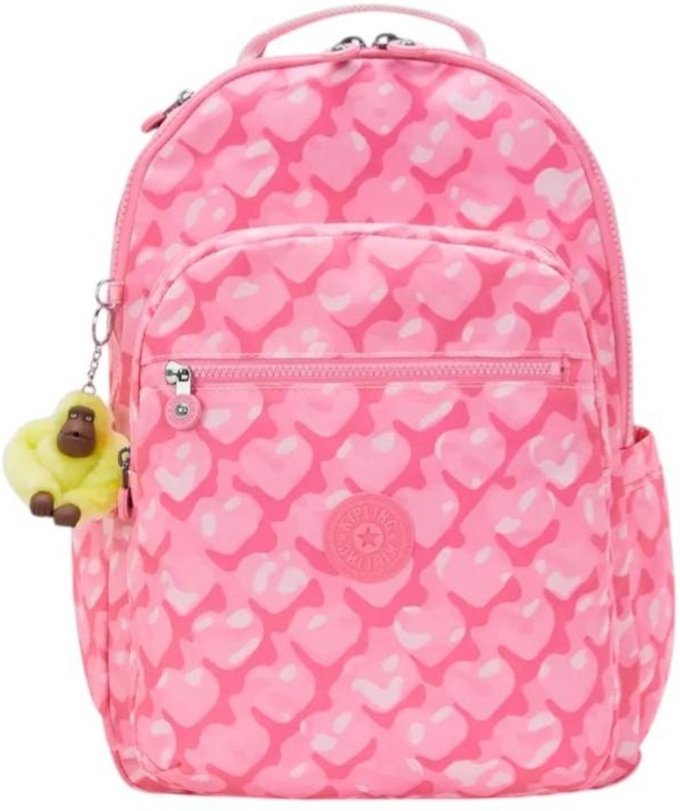 Imagem principal Mochila Kipling Seoul Estampado Adorable Hearts rosa Kipling rosa