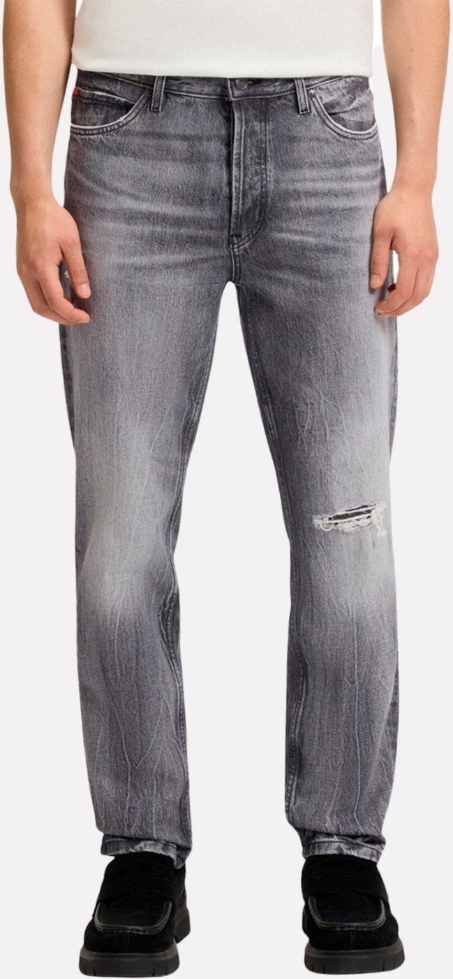 Imagem principal Calça Hugo Boss Masculina Jeans Tapered 634 Destroyed cinza Hugo Boss cinza