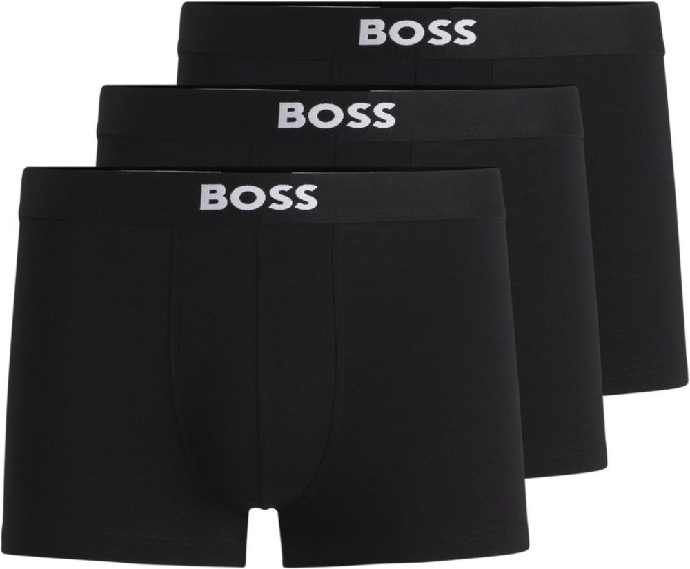 Imagem principal Pack De Três Cuecas De Algodão Elástico Com Logo Boss preto Boss preto