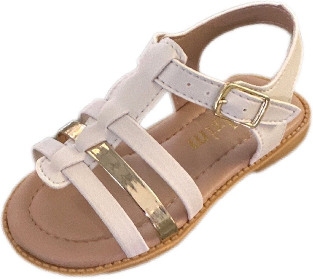 Infantil - Sandália menina de tiras Solzim Branca e
