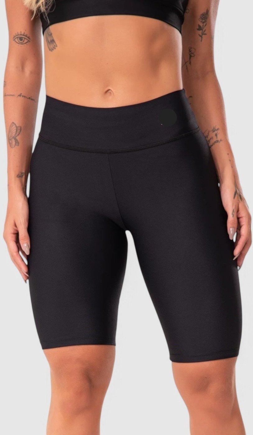 Imagem principal Bermuda D Bell Outlet Fashion Cós Alto Esportiva Fitness Preta preto D BELL OUTLET FASHION preto