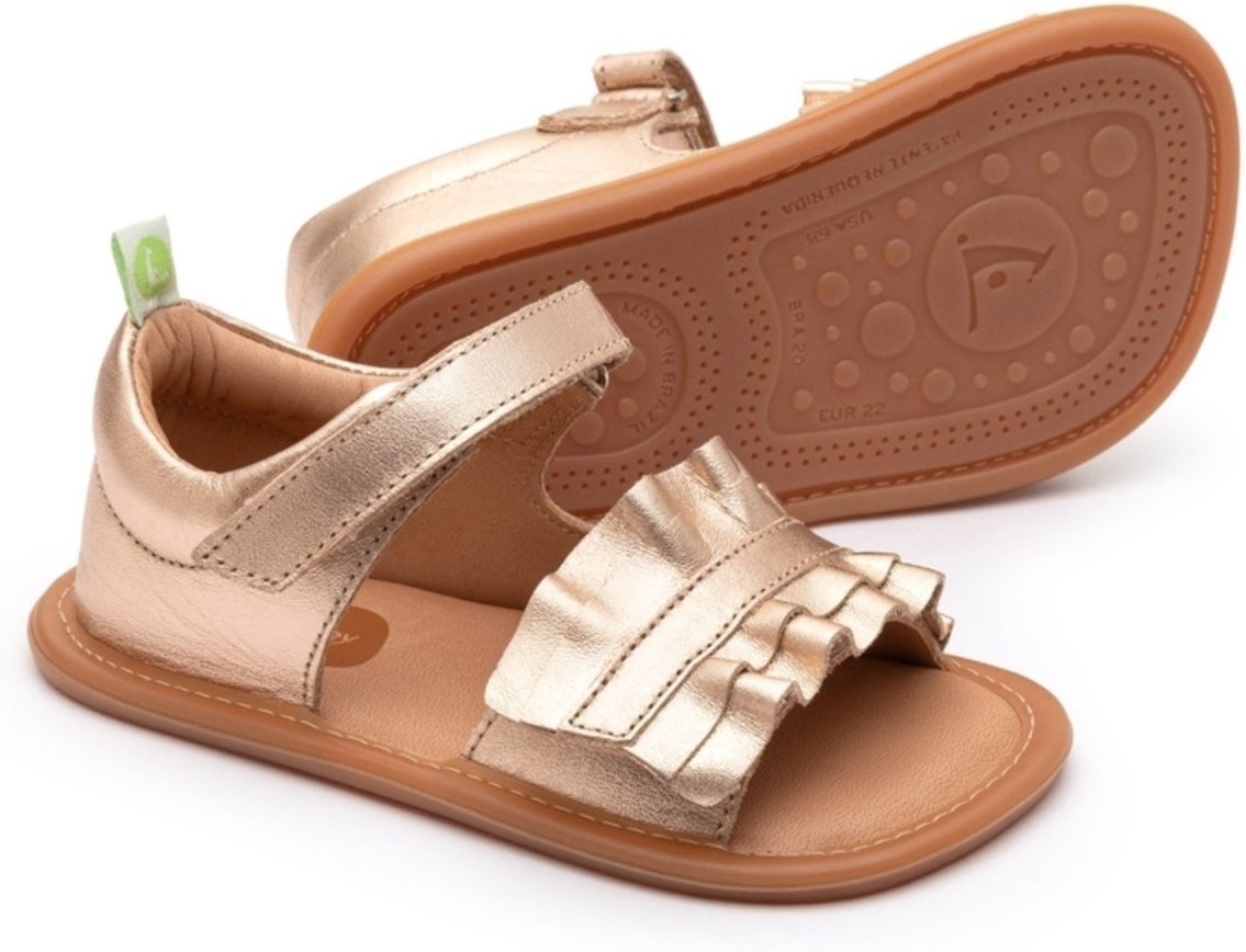 Infantil - Sandália Tip Toey Joey Ruffy Dourada