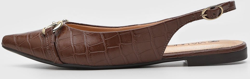 Sapatilha Slingback Via Uno Croco