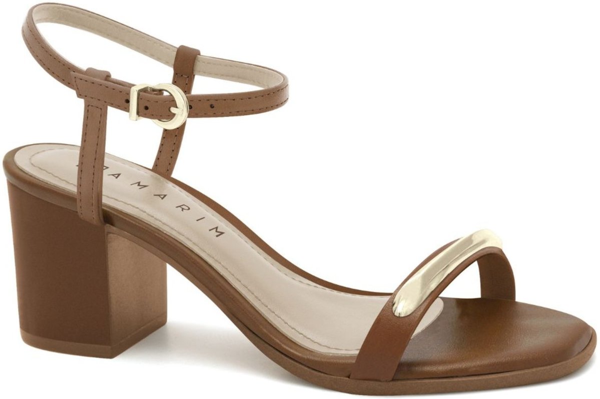 Imagem principal Sandália Feminina Salto Bloco Ramarim 2531201-5 marrom RAMARIM marrom