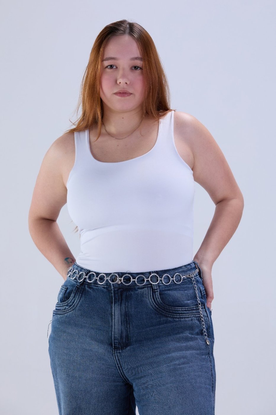 Imagem principal Regata Adulto Decote Quadrado Feminina Suplex VIDA COSTEIRA branco VIDA COSTEIRA branco