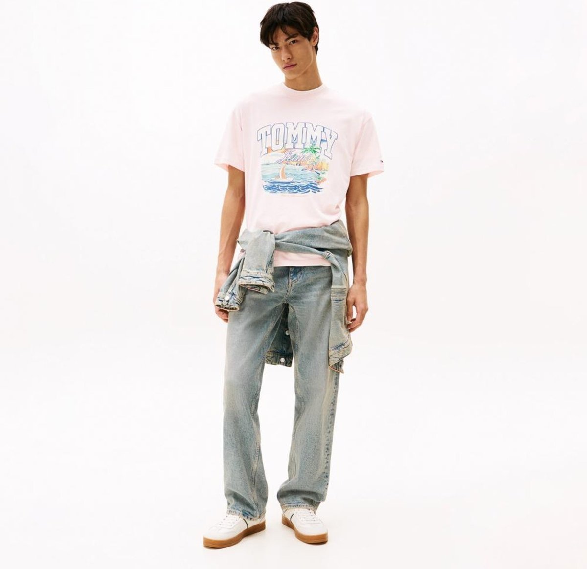 Imagem principal Camiseta Sailing Relaxed Fit Tommy Jeans - EEG rosa Tommy Jeans rosa