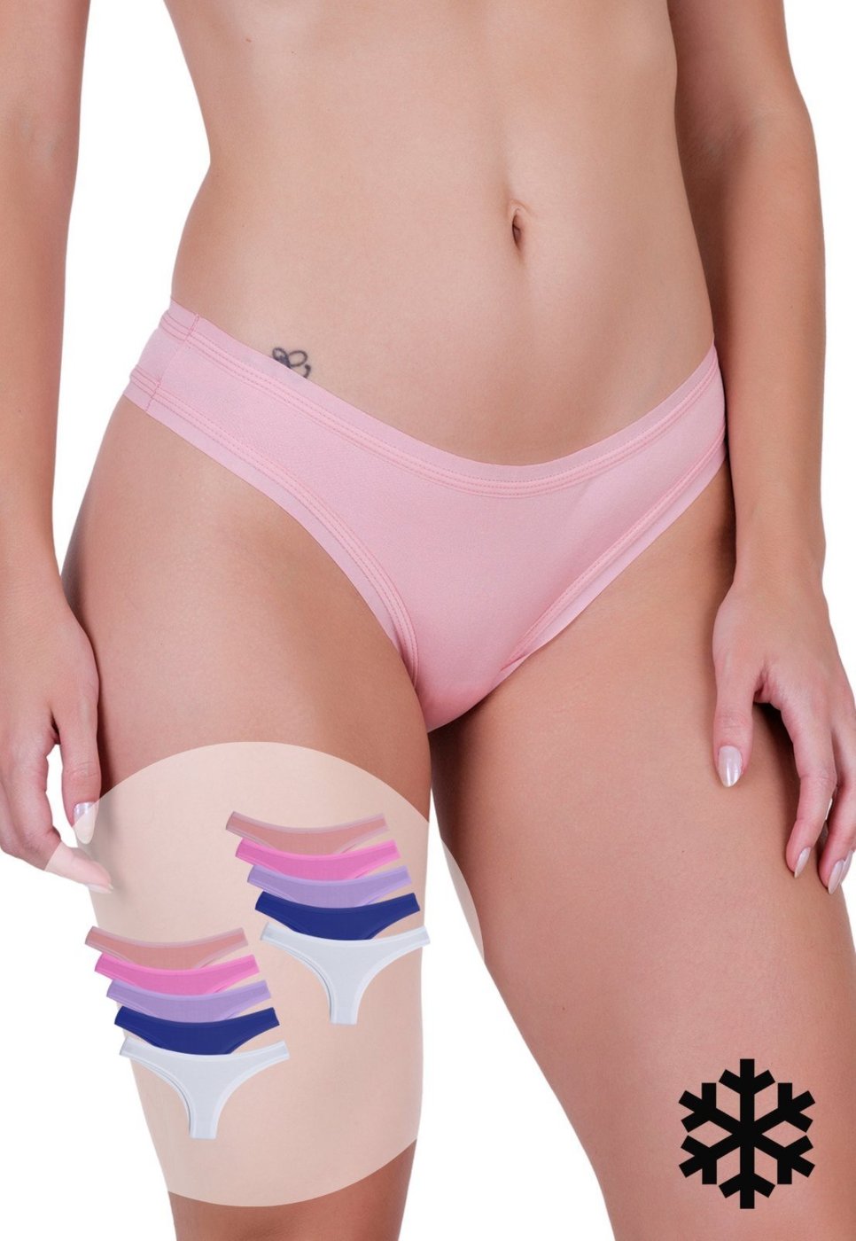 Imagem principal Kit 10 Calcinhas Femininas Microfibra Confortável Elástico Aberto Não Marca Concept Lingerie multicolorido Concept Lingerie multicolorido