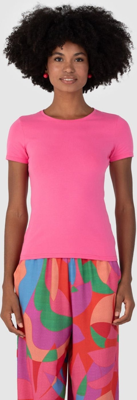 Blusa Básica Feminina Decote Redondo Em Algodão