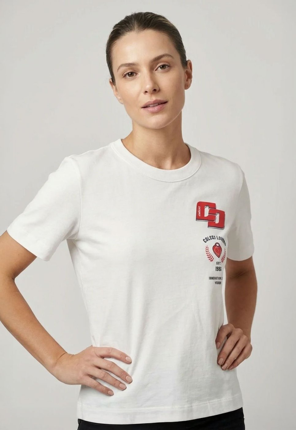 Imagem principal Camiseta Feminina Colcci Estampa Gráfica Branca branco Colcci branco
