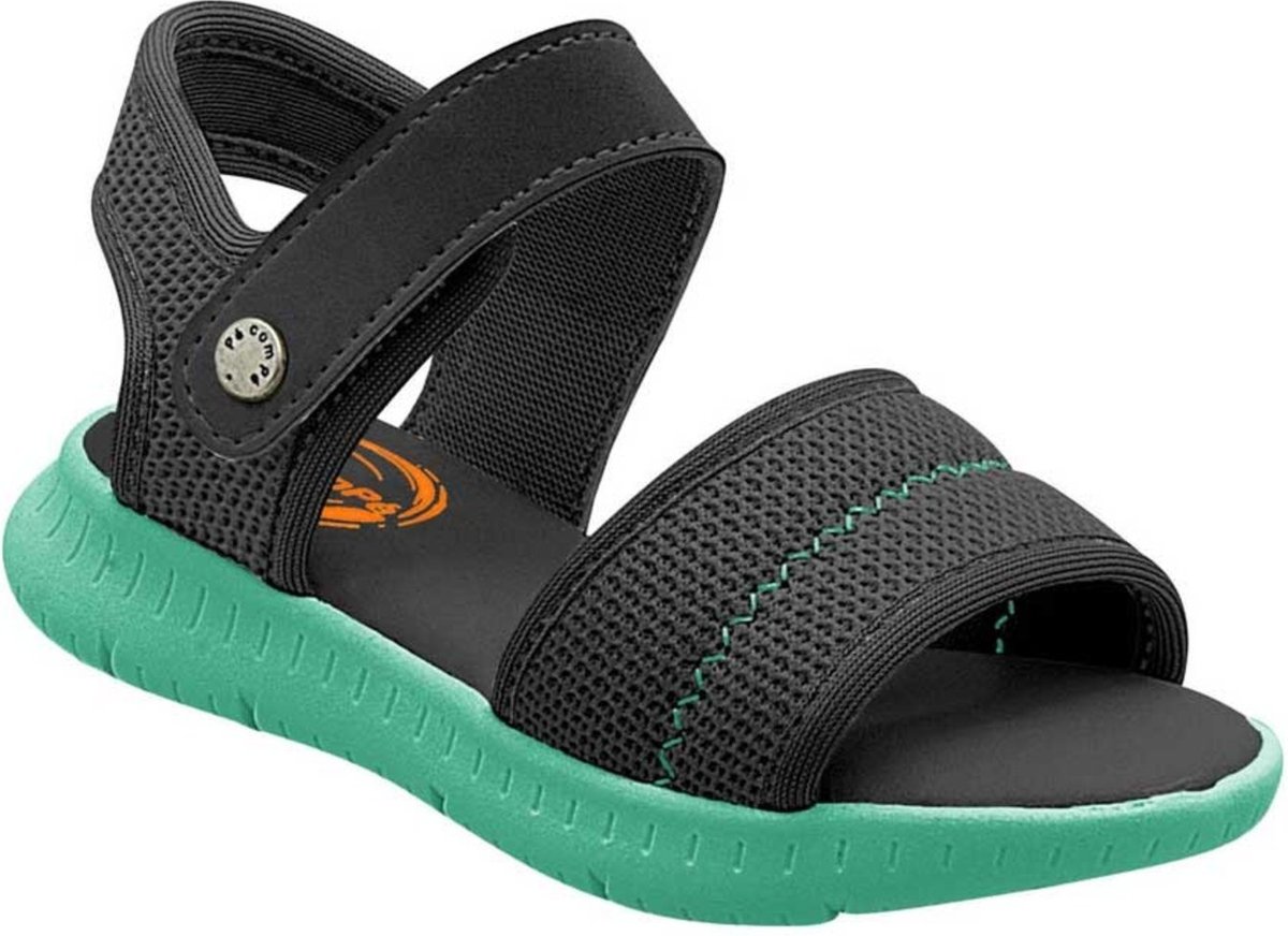 Imagem principal Infantil - Sandália Papete Menino Guty Pé com Pé 2 preto verde Pé com pé preto verde