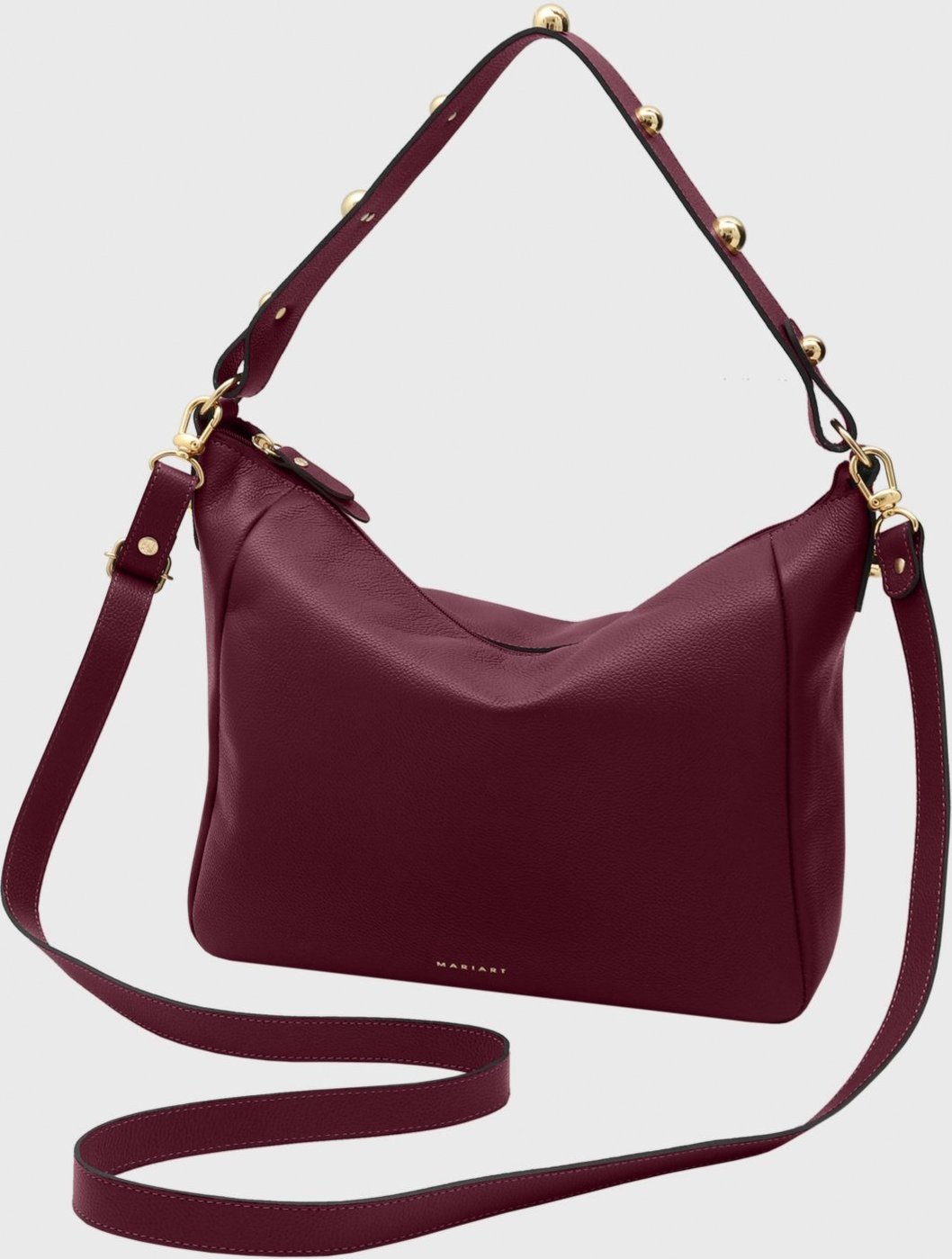 Bolsa Transversal Couro Mariart Jabuticaba Rubi