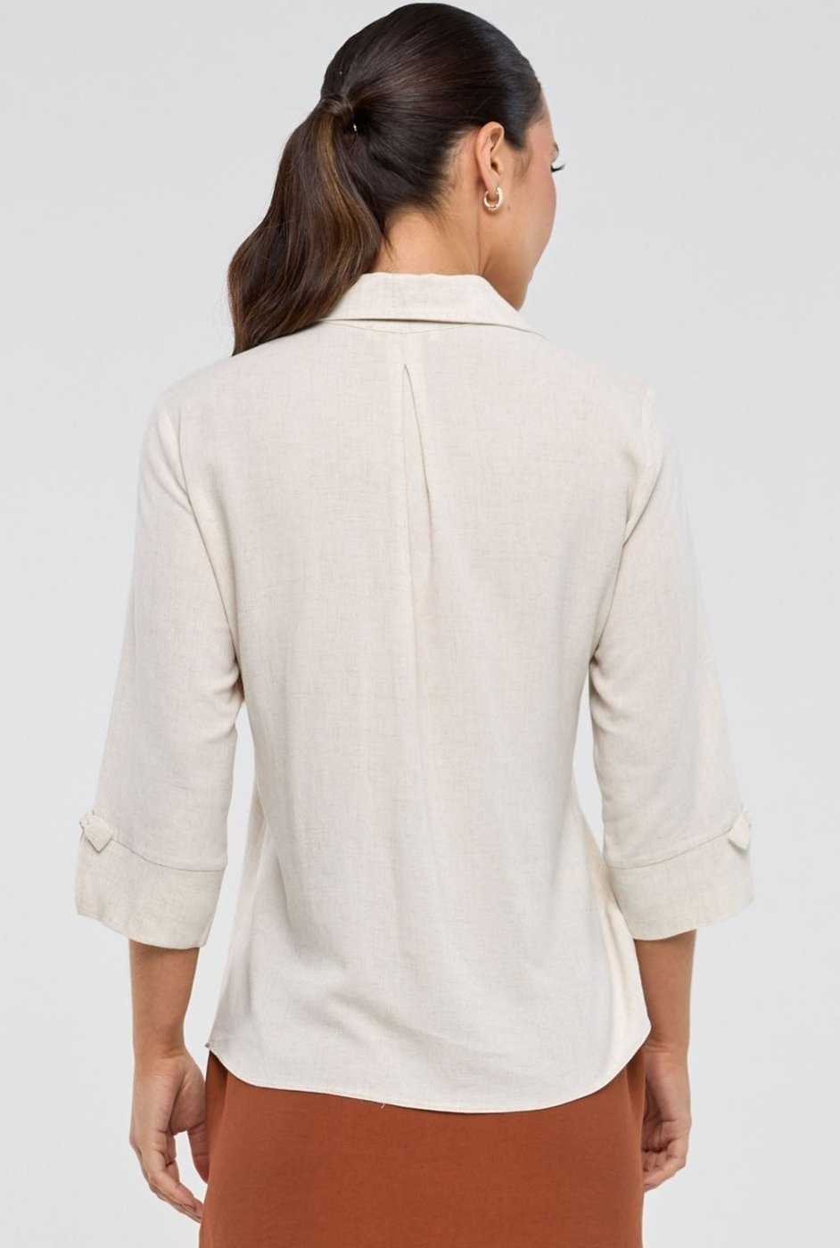 Imagem principal Camisa PKS Em Viscose Com Linho Off White branco white PKS branco white