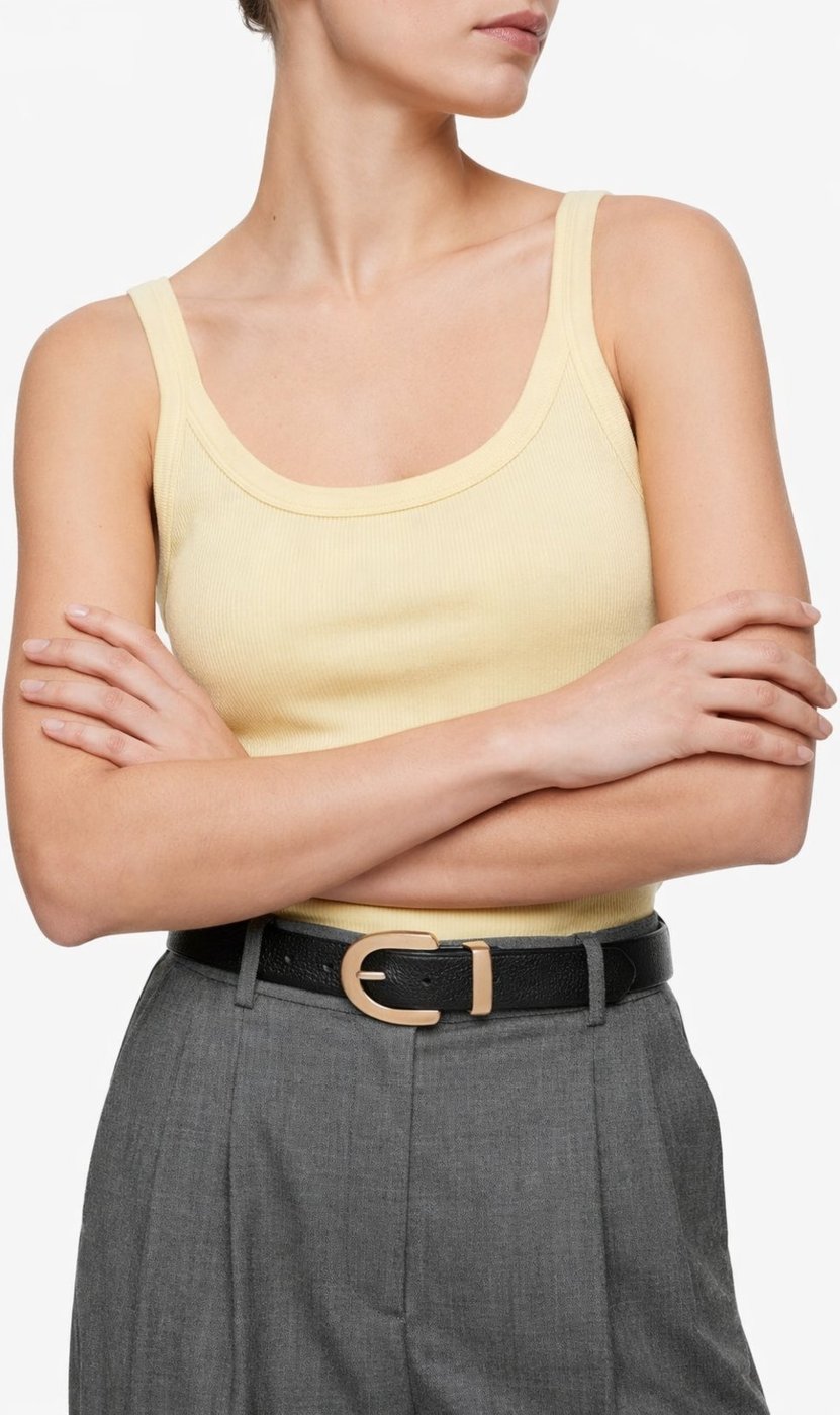 Cinto Fivela Gold D Bell Outelet Fashion Preto