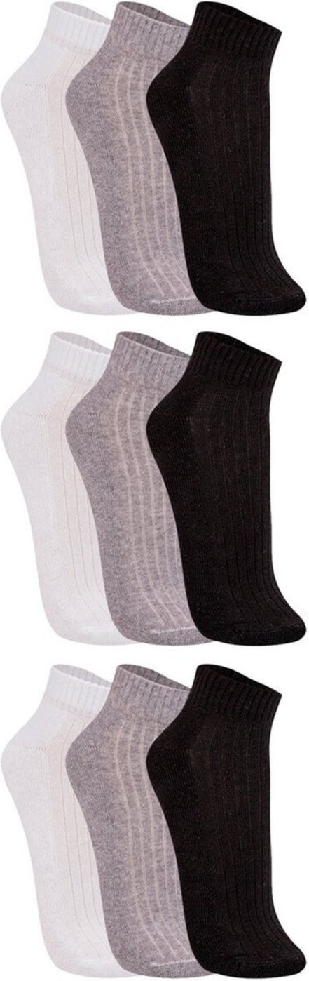 Kit com 9 Meias Esportiva Cano Curto Trifil 8004