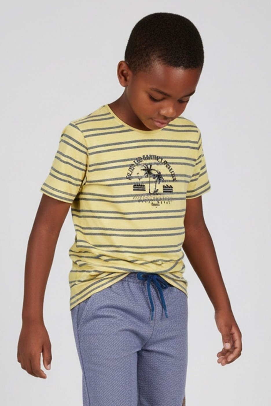 Imagem principal Infantil - Camiseta Menino Listras Tropical Elian amarelo Elian amarelo