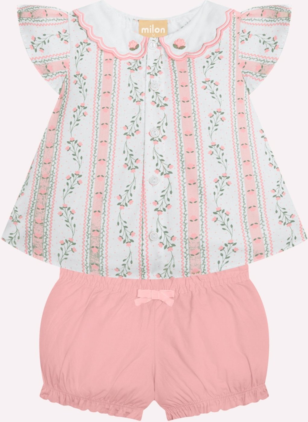 Imagem principal Infantil - Conjunto Menina em Tricoline Milon vermelho Milon vermelho