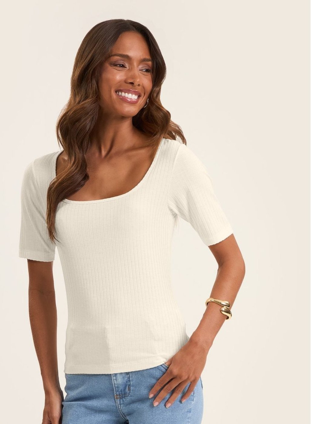 Imagem principal Blusa em Ribana Canelada Rovitex Rovitex Básicos verde Rovitex Básicos verde