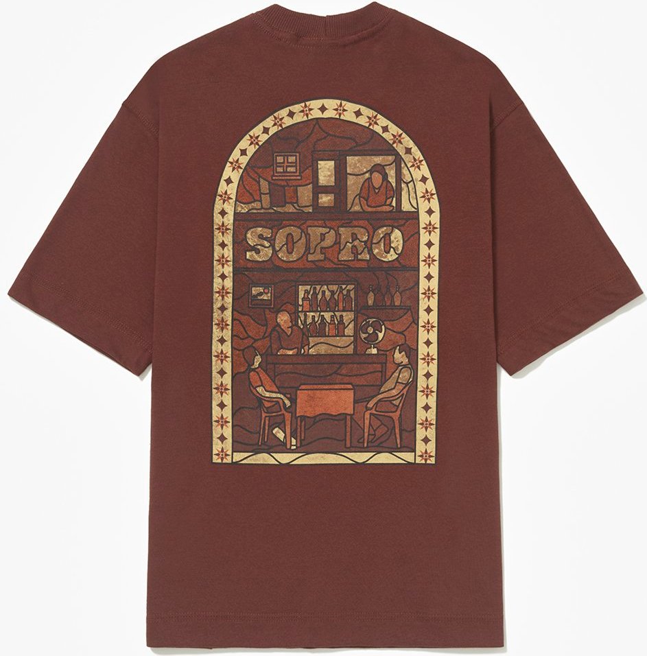 Camiseta Oversized Sopro Cena em Ladrilho