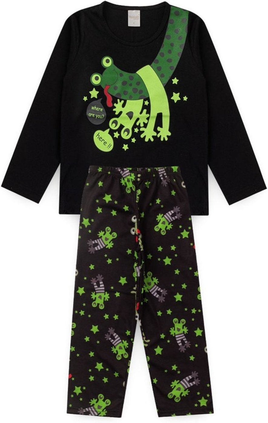 Imagem principal Pijama Molekada Menino Longo Sapinho Brilha No Escuro azul Molekada azul