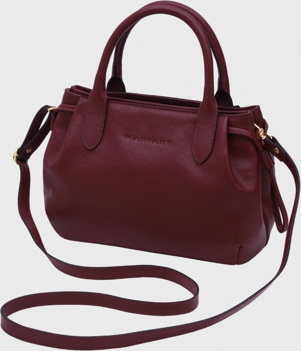 Bolsa Transversal de Couro Mariart Mini Capitólio Rubi