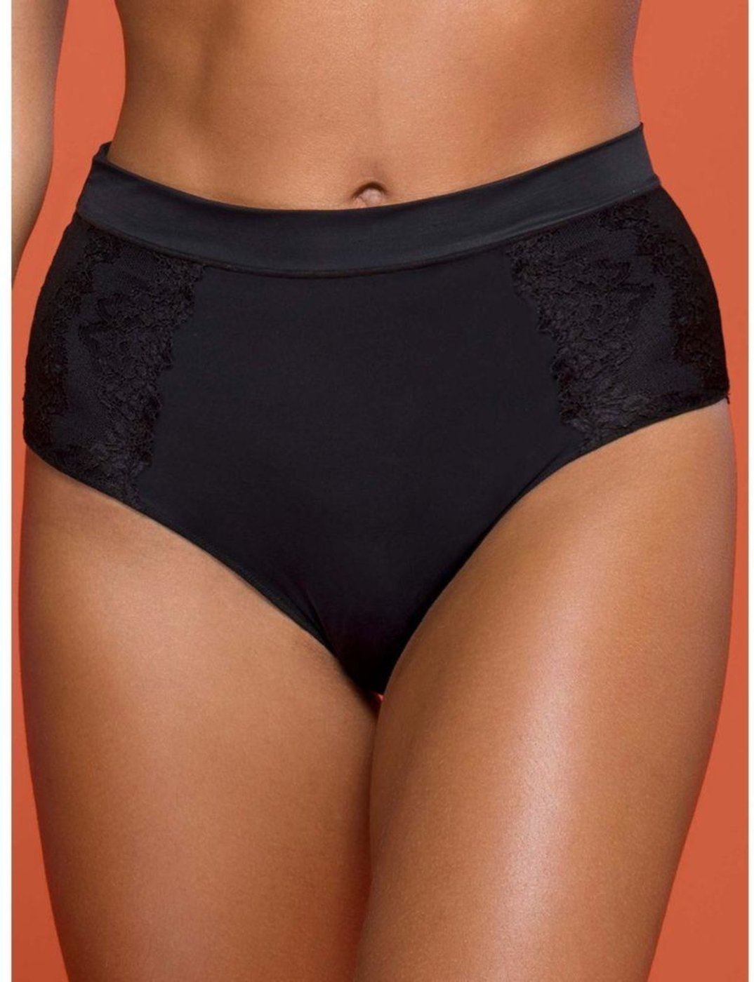 Imagem principal Calcinha Cintura Alta Microfibra Renda Première Signature Loungerie branco Loungerie branco