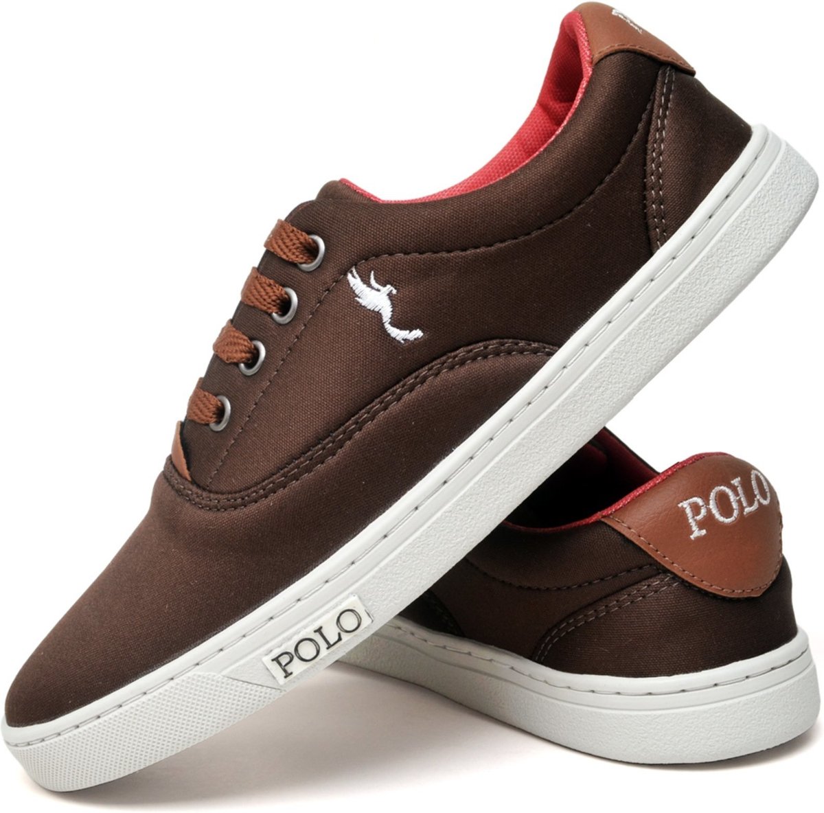 Imagem principal Infantil - Tenis Masculino Juvenil Cano Baixo Leve em Lona Polo Blu café Polo Blu café